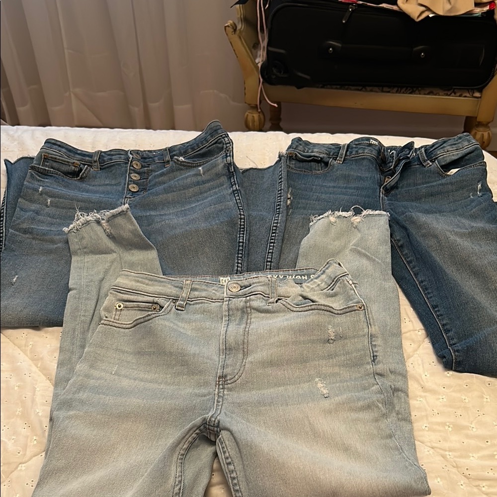 3 pair Gap girls Blue Jeans